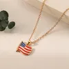 Pendentif Colliers Collier américain Hommes Femmes et chaîne de cou rayé USA Independence Day Party Bijoux Accessoire