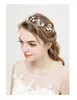 Kopfbedeckungen, luxuriöse weiße Perlen, Braut-Hochzeits-Accessoires, glänzende Kristalle, Abend-Party-Stirnband, Blumenmädchen-Erstkommunion-Krone