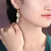 Kolczyki Dangle 1 para starożytny styl cheongsam damski hanfu uszy klip biżuterii retro letni hak biżuterii prezent
