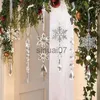 Decorações de Natal 5 flocos de neve acrílicos pingentes de gelo simulados pingentes de árvore de Natal 2023 família presentes de ano novo Decorações de Natal 2024 x1020