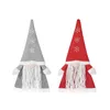 Christmas Decorations Top Of The Tree Faceless Elderly Knitted Hat Party Festive Santa Clause Toppers For Home Table Decoration