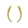 Stud Minimalist Ear Climber Silver Gold Color Cuff Crescent Moon Earrings Crawlers for Women Piercing 231019