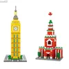 Blocks World Famous Attractions 3D Model Building Toys DIY City Street View Miniature Building Blocks Assembling Decorative Toys Box R231020