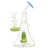 Dome Perc Bong di vetro spesso Narghilè Filtro ruota Olio di vetro inebriante Dab Rigs 14 Bong con giunto femmina Gabbia per uccelli Percolatore Paraspruzzi Tubo dell'acqua con ciotola Processo di bolla