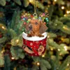 Decorazioni natalizie Natale acrilico Cani Ornamento Albero di Natale Ciondolo animale Decorazioni pendenti di Natale per la casa Noel Navidad 2024 Regalo di Capodanno x1020