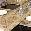 テーブルランナーヨーロッパの豪華なテーブルランナーJacquard Damask Floral Embroidered Table Runners Luxury Placematsコーヒーテーブル装飾Tassels Home 231019