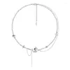 Catene MASW Design originale Gioielli eleganti Senior Sense Vetro viola Spesso placcato argento Collana con ciondolo a forma di luna per regalo per donne e ragazze