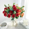 Faux Floral Greenery 30cm Eucalyptus Rose Artificial Flowers Silk Bouquet Bridal Wedding Flower Nordic Living Room Table Home Decoration Fake 231019