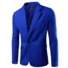 Koningsblauw Blazer Mannen Pak Effen Kleur Heren Blazers Jasje XXXL Maat ZX01177r