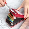 Card Holders PU Leather Bag Coin Money Holder Pouch Wallet ID Business Working Bank Cover Multifunctional