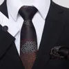 Boyun bağları Mükemmel kaliteli 100 ipek kravat Hanky ​​Cufflink Set Erkekler için Set Kabak Mor Hombre Resmi Giyim Paisley 231019