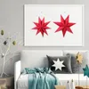 Candle Holders 2 Pcs Indoor Christmas Lantern Star Pendant Light Shaped Paper Lamp Cover Ornaments