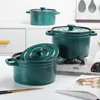 Soup Stock Pots Cookware Set Cast Iron German Enamel Handles Cook Wares Sets Kitchen Non Stick ceramics material 231019