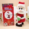 Christmas Decorations 2020 New Electric Music Toys Doll Climbing Ladder Chimney Doll Shake Hip Shaking Head Skydiving Santa Claus Christmas Decor Gift x1020