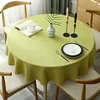 Table Cloth Plain Cotton and Linen Round Tablecloth Solid Color Cover For Dining Tea Home Obrus Tafelkleed mantel de mesa 231020