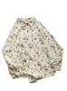 Chemisiers pour femmes 146cm buste/printemps automne femmes tout-match Style japonais ample grande taille mignon imprimé confortable coton lin chemises/blouses