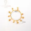 Link Bracelets 2023 Fashion 24K Gold Plated Dubai Designer Cutout Ball Bracelet Elegant Women’s Party Gift Jewelry Jewelry