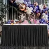 Tafelrok 1,80m Zwart Feesttafelrok Rimpelbestendig Polyester Party Booth Zwart Effen Kleur Dineren Banket 231019