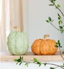 Decorative Objects Figurines Simulated Pumpkin Leaf Pattern Modern Home Decoration Creative Resin Flowerpot Flower Accessories Handdecorated Gifts 231019