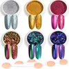 Prego glitter 6 pçs/set camaleão opala flocos cromo espelho aurora yuki lantejoulas brilhantes pigmento para gel polonês manicure pó net 0.2g