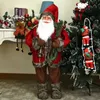 クリスマスの装飾100cmの大きなサンタクロースドールドールドールドール子供クリスマスギフトクリスマスツリーデコレーションナビゲーションホームウェディングパーティー用品豪華な装飾x1