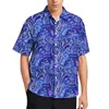 Casual overhemden voor heren Kleurrijk paisley los overhemd heren strand vintage print Hawaiiaanse aangepaste korte mouw grappige oversized blouses