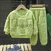 Set di abbigliamento Pigiama per bambini Set caldo autunno inverno pigiameria per bambini Ragazzi ragazze addensato Homewear peluche Set di vestiti per bambini 1-10 anni J231020