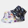 BERETS 2023 Four Seasons Cotton Cartoon Print Bucket Hat Fisherman Outdoor Travel Sun Cap Men for Men and Women 166