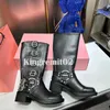 Bottes de créateurs pour femmes, bottines de motard, style Y2k, bottes en cuir marron, bottes de cow-girl, bout rond, bottes Martin, boucle de moto, harnais de motard