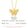 Chaînes Mode Brillant Zircon Papillon Collier Clavicule Chaîne Pendentif Bijoux Pour Dames Cadeau