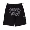 Shorts masculinos Noymei Y2k Carta Padrão Moda Estilo Americano All-Match Calças Casuais Perna Larga High Street Hip-Hop Verão WA2110