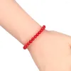 Pendentif Colliers 6mm Rouge Howlit 108 Collier de perles Bracelet pour femmes Hommes Naturel Fait à la main Bohème Bénédiction Glands Bijoux Yoga Cadeau
