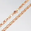 Łańcuchy prostokąta Łańcuch Naszyjnik 585 Różowe złoto Kolor dla kobiet dziewcząt biżuteria hurtowa upuszczenie 5 mm 20/24 cala DCN54