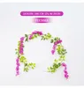 Dekorativa blommor 190 cm Fake Ivy Wisteria Artificial Plant Vine Garland för Arch Baby Shower Floral Decor Room Garden Decorations