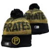 Casquettes pour hommes Chapeaux de baseball Bonnet Pirates Toutes les 32 équipes Tricoté à revers Pom Bonnets Pittsburgh Rayé Sideline Laine Chaud USA College Sport Chapeaux en tricot Casquette pour femme