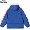 Men's Down Parkas Hommes veste à capuche Parka Streetwear Harajuku rembourré plaine couleur unie 2023 hiver coton coupe-vent chaud Ourwear épais 231020