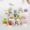 Blocs Modèle de plante Cactus Abs enfants jouets assemblés briques Styles jouet éducatif plantes succulentes blocs de construction créatifs R231020