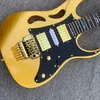 Nadir 7vv Stevai Panther Gold Pia Elect Elect Gualone Abalone Çiçeği Kakma Floyd Rose Tremolo Lions Pençe Beyaz İnci Pickguard Gold Donanım HSH Pikaplar Kilitleme Somun