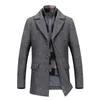 Männer Wollmischungen Herren Smart Casual Wollmantel Umlegekragen Jacke Oberbekleidung Verdicken Warme Männer Graben Business Mäntel Mann 231020