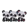 Teethers Toys Silicone Teether 10PCS Panda Cartoon BPA Free Food Grade Silicone Pendant Teething Rattle for Baby Accessories Toys 231020