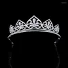 Hair Clips Elegant Wedding Crown Zircon Layered Floral Bridal Tiaras 3A CZ Women Married Headdress Jewelry HQ0460