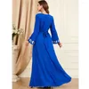 Ropa étnica Moda Abaya Musulmán Cuentas Bordado para Mujeres Largo Maxi Vestido Turquía Kaftan Islam Dubai Árabe Robe Marruecos Jalabiya