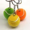 Porte-clés 10pcs sac de tennis pendentif en plastique mini balle porte-clés petits ornements sport publicité porte-clés fans souvenirs anneau