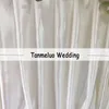 Table Skirt Transparent Ice Silk Wedding Table Skirt For Tablecloth Table Cover Wedding Stage White Table Skirting With Pleats Decoration 231019