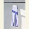 Women's Two Piece Pants Women Clothing 2023 Spring Autumn Fashion Style Light Luxury Celebrity Purple Shirt High Waist Wide Leg Set
