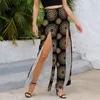 Spodnie damskie retro żeńska mandala drukująca estetyczna modne spodnie codziennie rozcięte kawaii szerokie nogi prezent urodzinowy