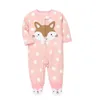 Rompers born baby winter warm jumpsuit pajamas fleece bound footed jumpsuit boy baby girl baby cartoon cute Romper Pjms 0-1 years old 231020