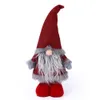 Julhatt mode för barn och vuxna ansiktslös docka som står dvärg jultomten claus docka röd hatt rudolph prydnad