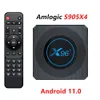 X96 X4 AMLOGIC S905X4 Android 11.0 TV Box 4GB+64GB WIFI 1000M LAN 스마트 RGB 라이트 미디어 플레이어 8K 스마트 세트 상단 박스