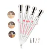 Eyebrow Enhancers 4 en 1 stylo de maquillage crayon à sourcils étanche dessin sourcils longue durée facile couleur Eyeliner stylo à sourcils maquillage anti-transpiration 231020